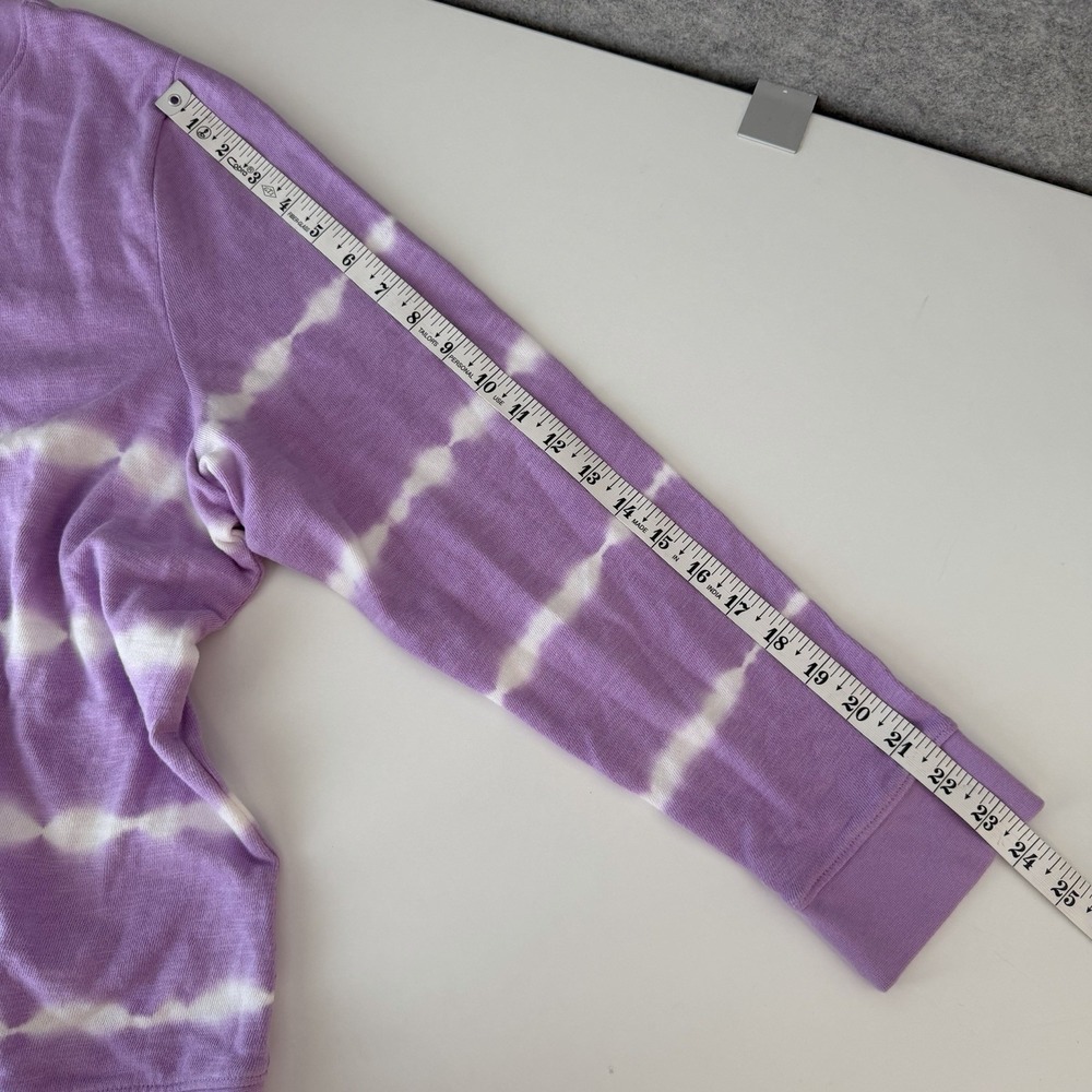 Talbots Tie-Dye Women's Sweatshirt Plus 2X Purple White Summer Cozy Pastel NEW - Picture 8 of 12